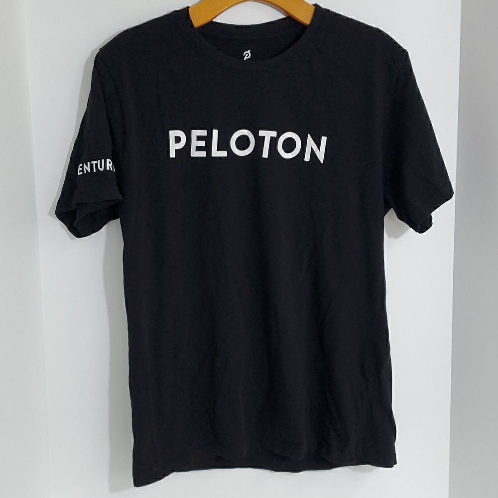 Peloton Black CENTURY 100 Rides Women's Cotton Tee Size M